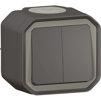 Legrand Сериен ключ/бутон моноблок за открит монтаж цвят Антрацит IP55 Plexo New - 069775L (069775L)
