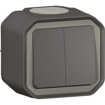 Legrand Сериен ключ/бутон моноблок за открит монтаж цвят Антрацит IP55 Plexo New - 069775L (069775L)