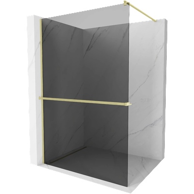 Mexen Kioto+ душ параван с рафт Walk-in 100 x 200 см, графит, златен четкан - 800-100-121-55-40 (800-100-121-55-40)
