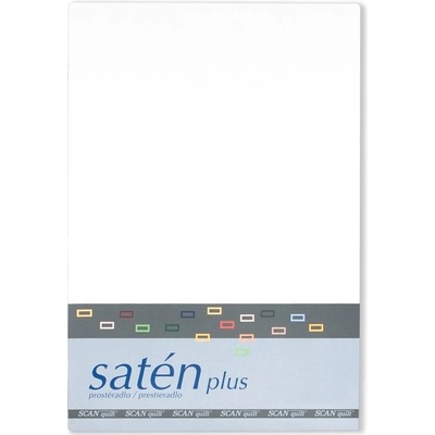 SCANquilt bavlna prostěradlo satén plus nežehlivé bílé 260x270