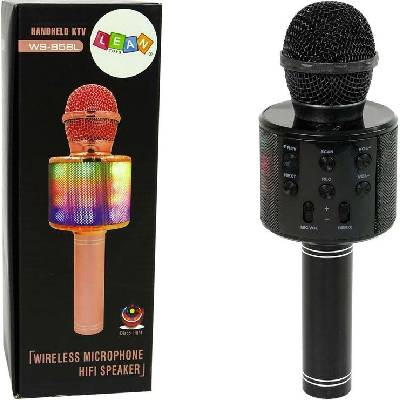 Bezdrôtový USB mikrofón s reproduktorom na nahrávanie karaoke Model WS 858 Black