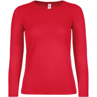 B&C Dámske tričko s dlhým rukávom TW06T Red