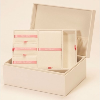 Mele&Co. kožená šperkovnica Baby Memories pink