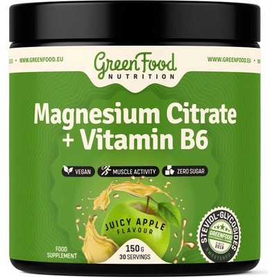 GreenFood Nutrition Magnesium Citrate + Vitamin B6 juicy raspberry 150 g