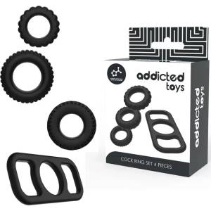 Комплект, силиконови пенис пръстени, 4 броя - Cock Ring Set (D-226994)