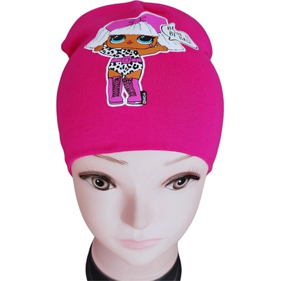 Setino Dívčí čepice L.O.L. jaro podzim růžová světlá