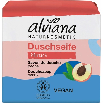alviana Naturkosmetik Tuhé sprchové mydlo s broskyňou 100 g