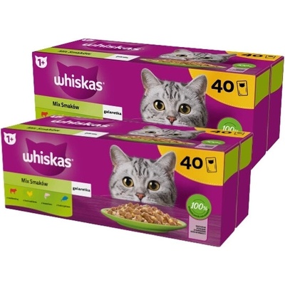 Whiskas Výběrové menu hovězí kuře losos tuňák v želé 80 x 85 g
