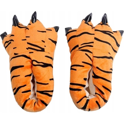 Mäkké detské papuče Labky Tigra 3D s Pazúrmi