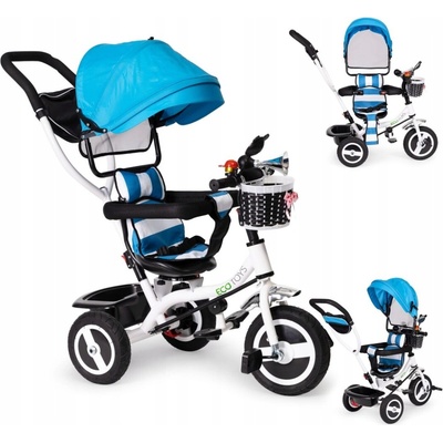 Ecotoys Bicykel biela čierna modrá