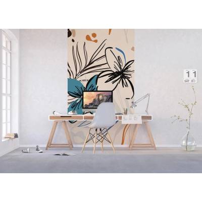 Ag Design FT2P-2557 Vliesová fototapeta na zed' Květinová Malba, rozměry 150 x 270 cm