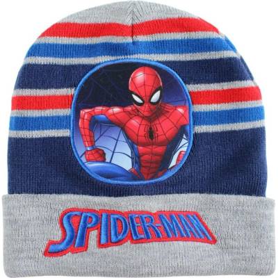 DIFUZED Dětská zimní pletená čepice Spiderman Modrá
