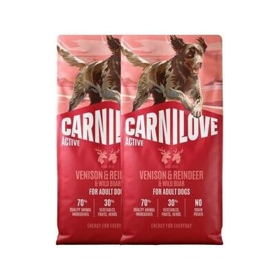 Carnilove Active Dog Venision & Reindeer Adult 2 x 12 kg