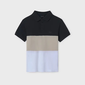 MAYORAL Поло тениска къс ръкав blocking жълто, бяло и черно за момче Майорал