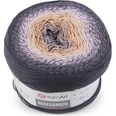Prima-obchod Bavlněná pletací příze Rosegarden 250 g, barva 17 (308) šedá krémová