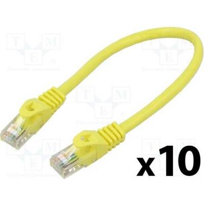 Lanberg PCU6-20CC-0025-Y Patch U/UTP Cat 6 RJ45 vidlice z obou stran lanko CCA