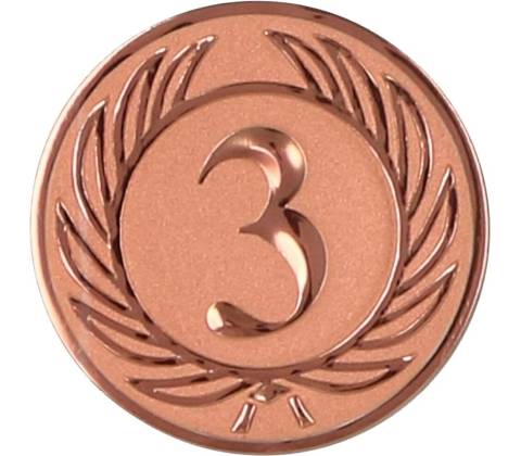 Bronzový emblém Číslo 3