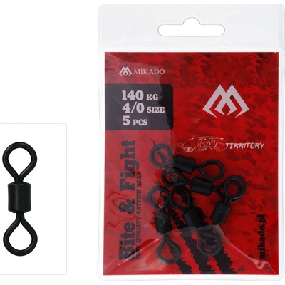 Mikado Obratlík sumcový Black Matt veľ. 2/0 5ks