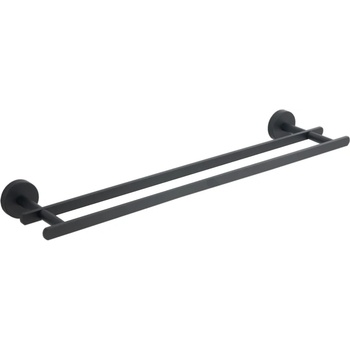 Mexen Loft двоен закачалка за кърпи, черна - 7012625-70 (7012625-70)