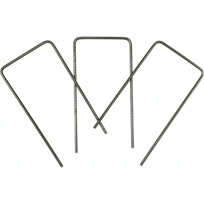 GARDENTEX Ocelové kotvící skoby do země U-POL 15×7,5×15 cm × 3,5mm – balení 50 ks