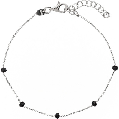 Alisia stříbrný náramek s černými krystaly AL879-Argento-Nero
