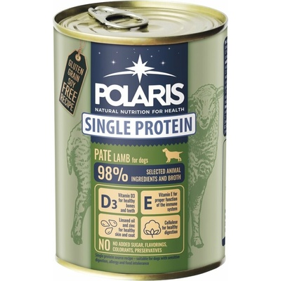 Polaris Single Protein paté Pes Jahňacie 6 x 400 g