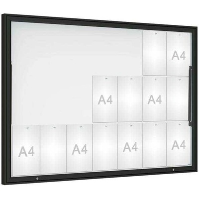 PROCITY Vonkajšia vitrína Classique, 21 x A4, plexi, čierna