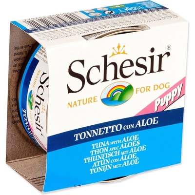 Schesir Dog puppy tuniak s aloe vera 150 g