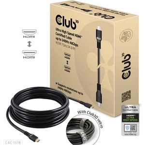 Club 3D Кабел Club 3D - CAC-1378 (HDMI 2.1 Ultra High Speed, 240Hz, 48Gbps, M/M, 7, 5 m) (CAC-1378)