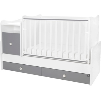 Lorelli Трансформиращо се детско легло Lorelli - Trend Plus, бяло и Stone Grey (10150590041P)