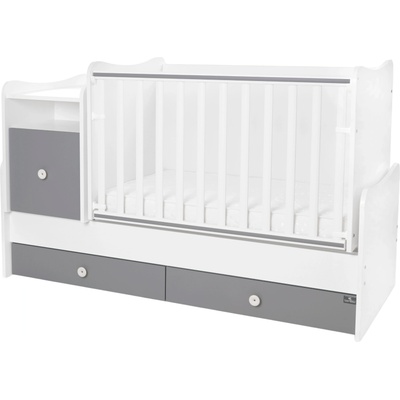 Lorelli Трансформиращо се детско легло Lorelli - Trend Plus, бяло и Stone Grey (10150590041P)