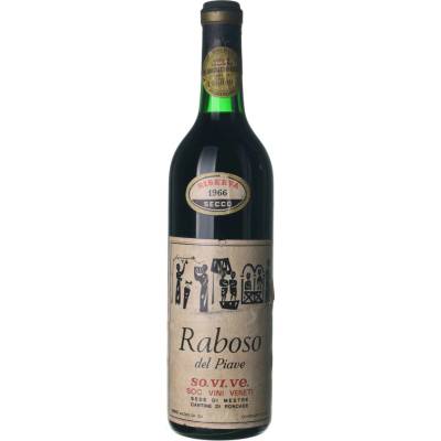 SO. VI. VE. Raboso Riserva suché červené 1966 0,75 l (holá láhev)