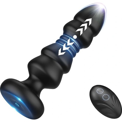 SuperLove Thrusting & Vibrating Butt Plug with Remote Black – Zbozi.Blesk.cz