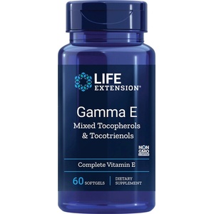 Life Extension Gamma E Mixed Tocopherols & Tocotrienols / Витамин Е (миксирани токофероли и токотриеноли) х 60 софтгел капсули (02070 LE)