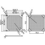 Evercool Филтър Fan Filter Metal Black - 92mm (FGF-90/M/BK) - tehnik