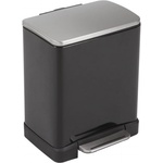 EKO-Europe Кош за разделно събиране на отпадъци EKO E-CUBE с педал (10 + 9 л) - черен (EKO 926819 - Black)