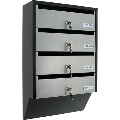 Rottner Depot 4 poštová schránka strieborno-čierna