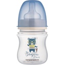 Dojčenské fľaše Canpol babies fľaša sa širokým hrdlom Bonjour Paris modrá 120ml