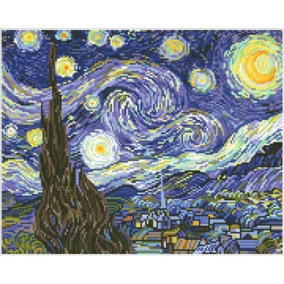 DIAMOND DOTZ Diamantové malování Hvězdná noc (Van Gogh) DD9001 40,6 x 50,8 cm