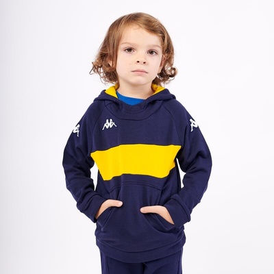 Kappa 4soccer Daccio mikina jr tmavě modrá/žlutá