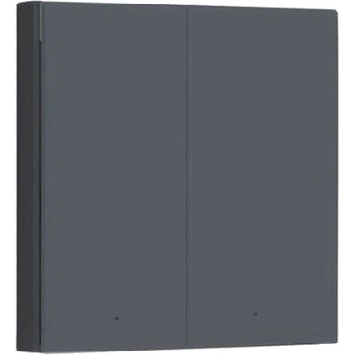 Aqara Смарт стенен ключ Aqara - H1, no neutral, double rocker, сив (WS-EUK02-GRAY)