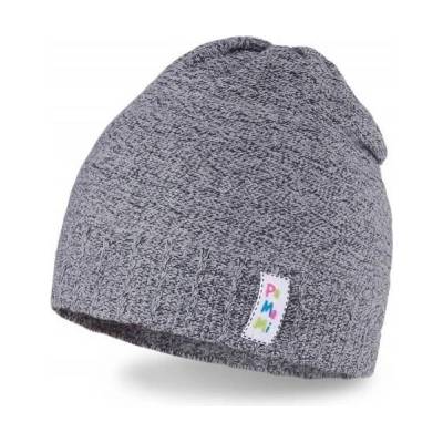 dívčí melírovaná čepice PaMaMi bílo černá