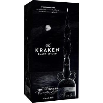 Kraken black spiced 40% 0,7 l (darčekové balenie sviečka)