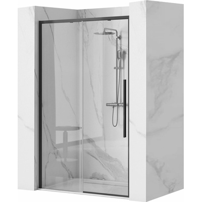 Rea Solar Black, posuvné sprchové dvere 90 x 195 cm, 6mm číre sklo, čierny REA-K6319