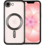 SWISSTEN Калъф SWISSTEN Clear Jelly MagStick Metallic, съвместим с Magsafe за iPhone 16e / 17e, черен