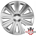 Versaco Тасове за джанти 14'' Versaco Carbon Aviator - Silver (56351) - avtochastikrasi