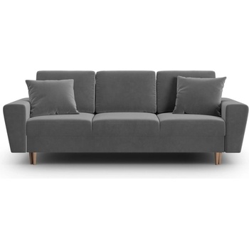 Cosmopolitan Design Светлосив кадифен разтегателен диван с място за съхранение 235 cm Kyoto - Cosmopolitan Design (COS_3SF_2_F2_KYOTO8)