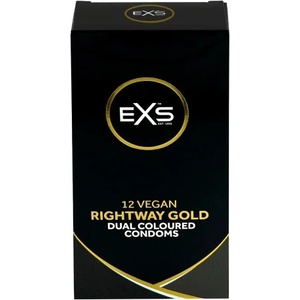 EXS Condoms 12 бр. Двуцветни презервативи EXS Rightway Gold
