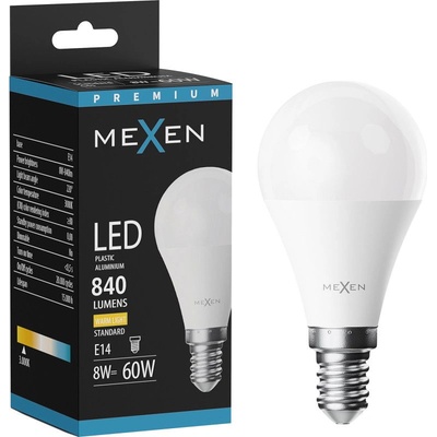 Mexen Nova LED крушка E14, G45, 8W, Топла - 3000K, 840 lm - L101-E14-0830-01 (L101-E14-0830-01)