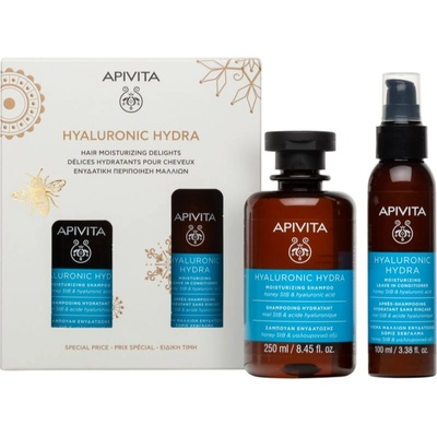 APIVITA Hyaluronic Hydra Hair Moisturizing Delights подаръчен комплект за хидратация и блясък